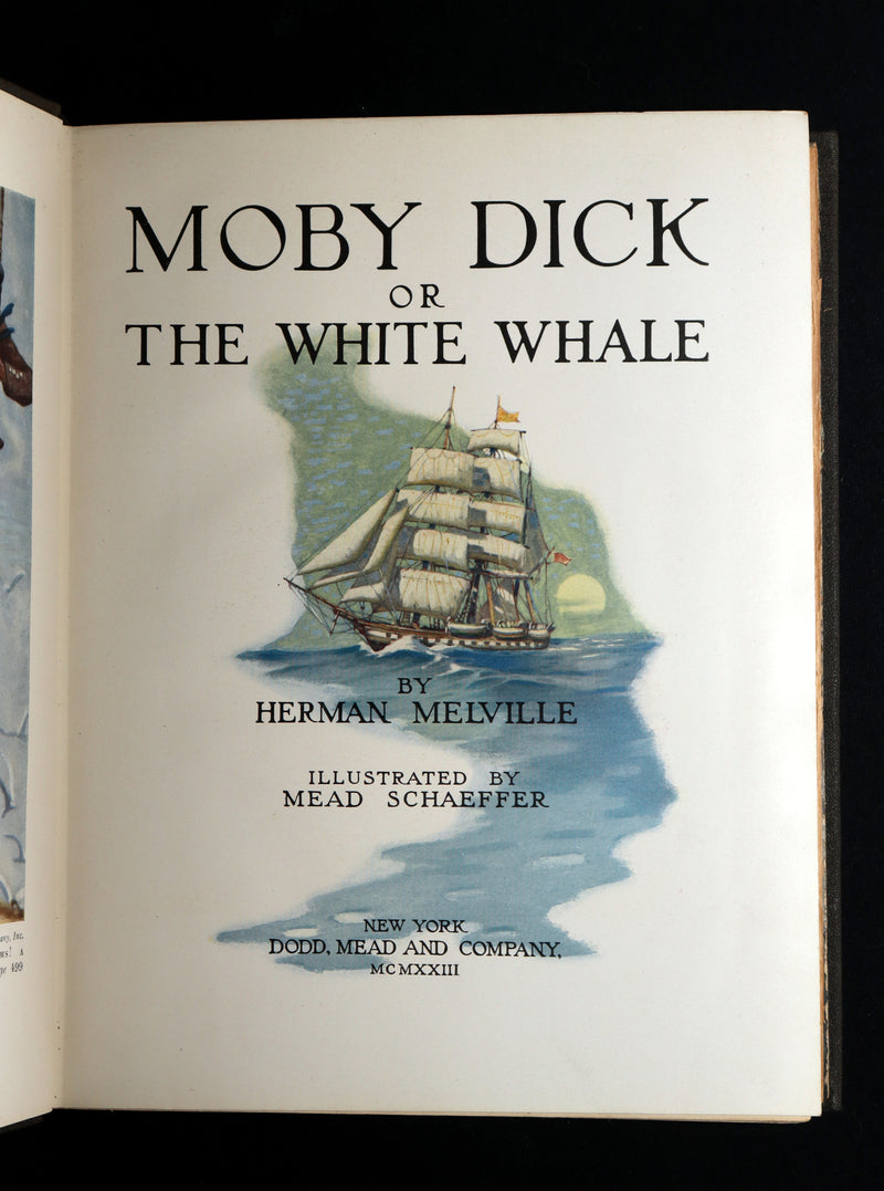 1923 Rare Book - Moby Dick or The White Whale illustrated by Mead Schaeffer
