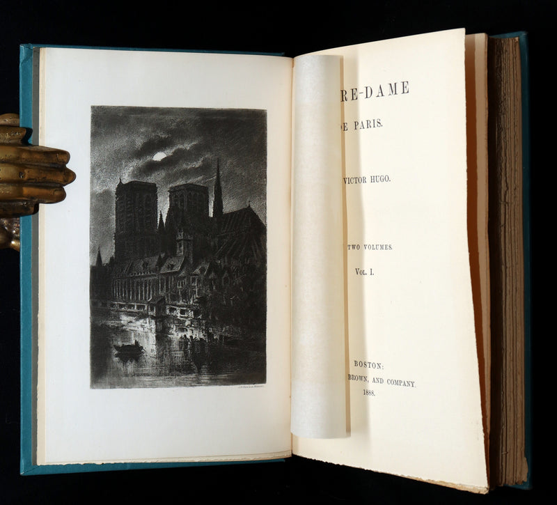 1888 Rare Book set - The Hunchback of Notre-Dame by Victor Hugo