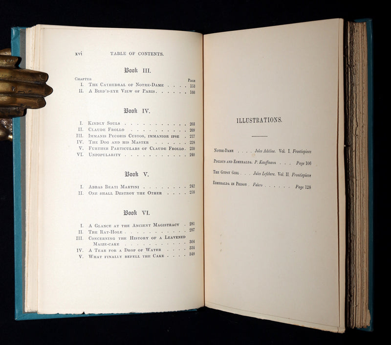 1888 Rare Book set - The Hunchback of Notre-Dame by Victor Hugo
