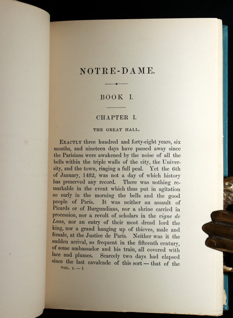 1888 Rare Book set - The Hunchback of Notre-Dame by Victor Hugo