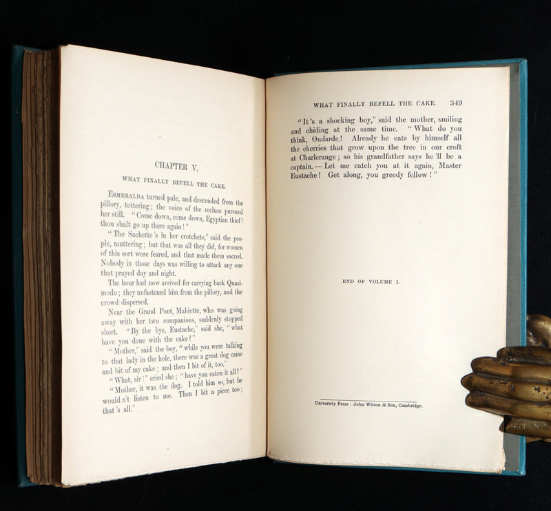 1888 Rare Book set - The Hunchback of Notre-Dame by Victor Hugo