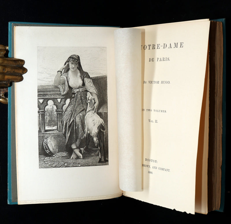 1888 Rare Book set - The Hunchback of Notre-Dame by Victor Hugo