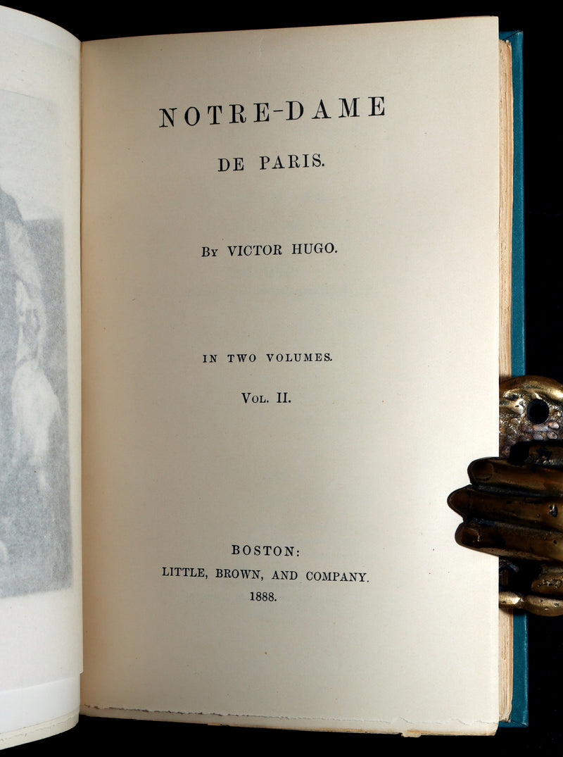 1888 Rare Book set - The Hunchback of Notre-Dame by Victor Hugo