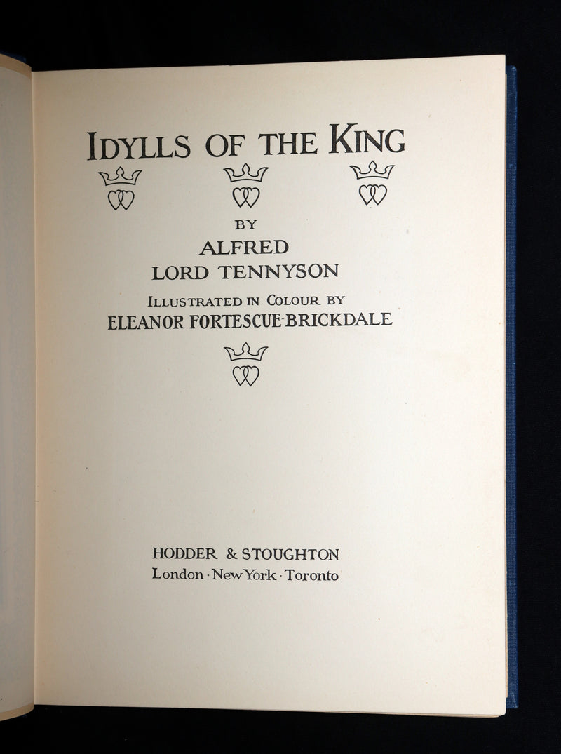 1911 First Edition by Pre-Raphaelite E F Brickdale - Idylls of the King Arthur