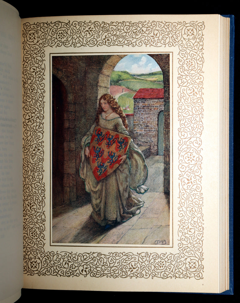 1911 First Edition by Pre-Raphaelite E F Brickdale - Idylls of the King Arthur