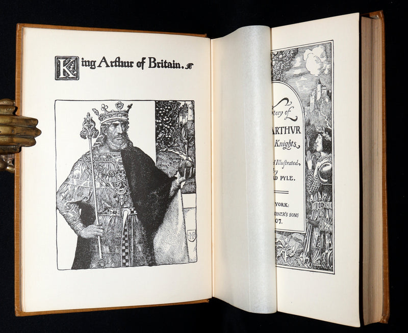 1907 Rare Book - The Story of King Arthur and His Knights illustrated by H. Pyle