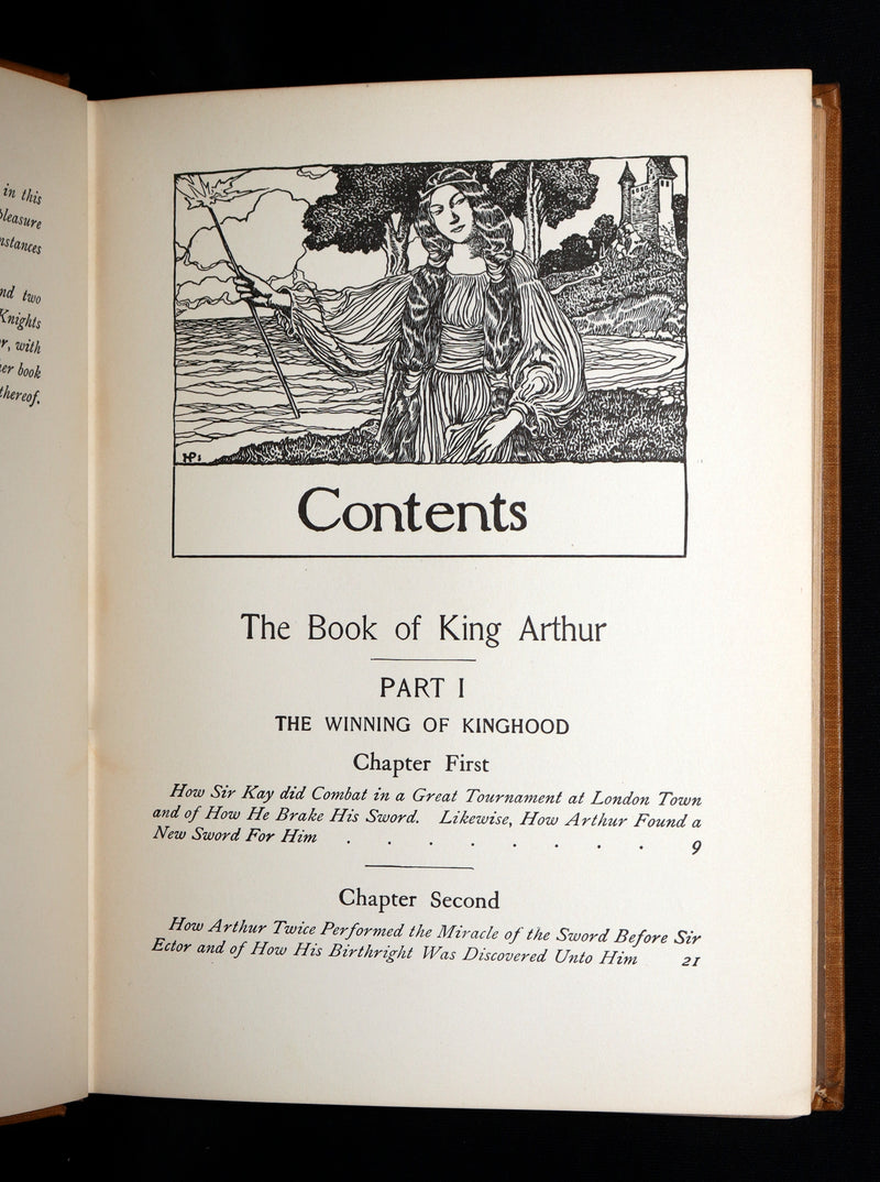 1907 Rare Book - The Story of King Arthur and His Knights illustrated by H. Pyle