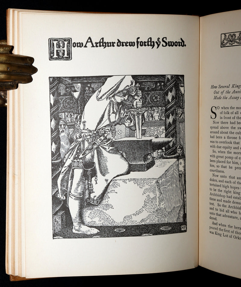 1907 Rare Book - The Story of King Arthur and His Knights illustrated by H. Pyle