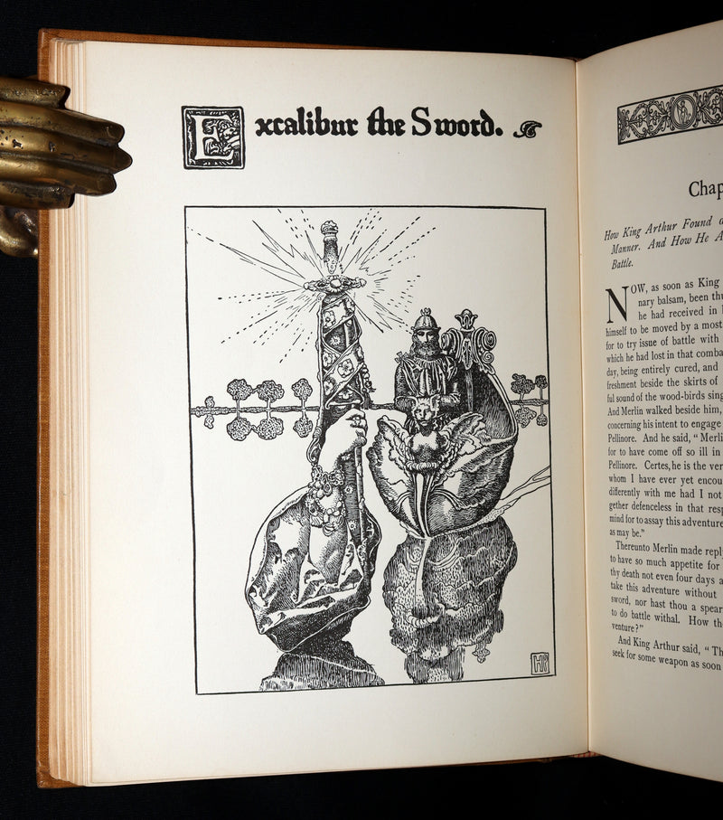 1907 Rare Book - The Story of King Arthur and His Knights illustrated by H. Pyle