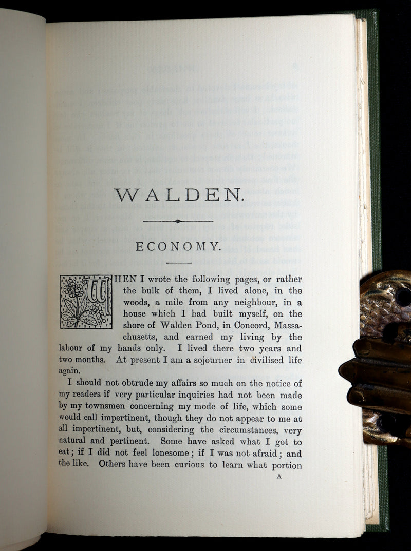 1886 Rare Victorian Book - Walden, or Life in the Woods by Henry David Thoreau