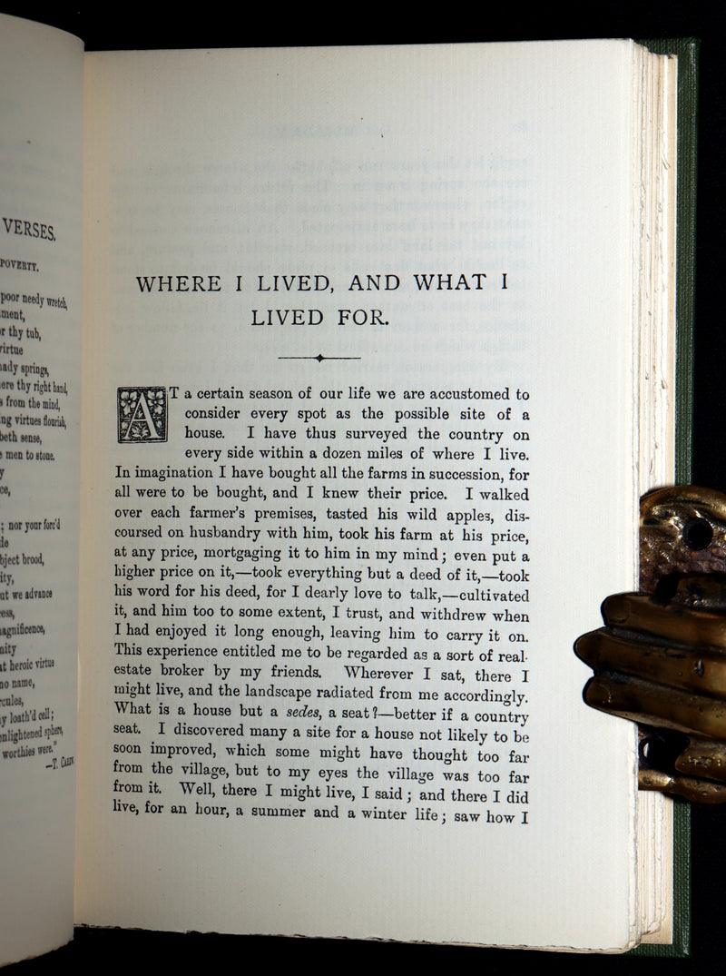 1886 Rare Victorian Book - Walden, or Life in the Woods by Henry David Thoreau