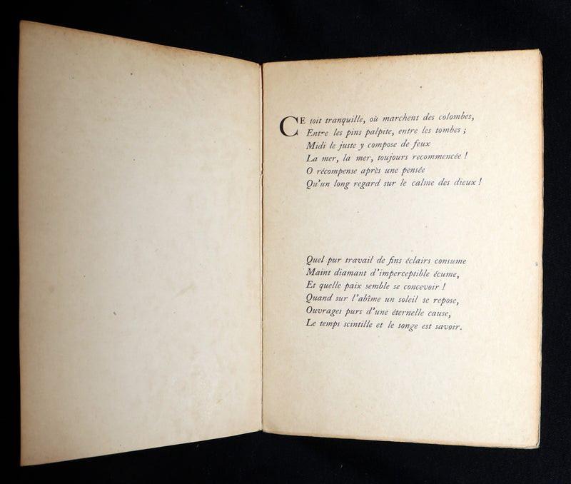 1920 Rare French Limited First Edition - Le Cimetiere Marin by Paul Valery