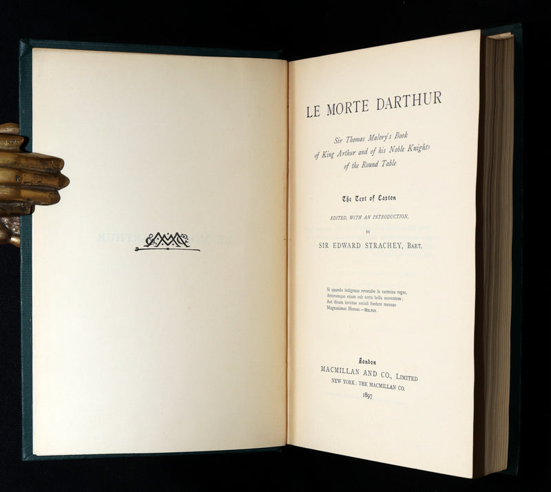 1897 Rare Book - Le Morte Darthur,  King Arthur and of His Noble Knights
