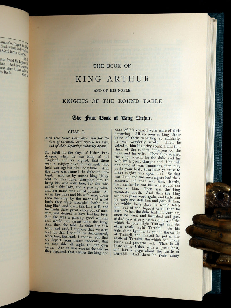 1897 Rare Book - Le Morte Darthur,  King Arthur and of His Noble Knights