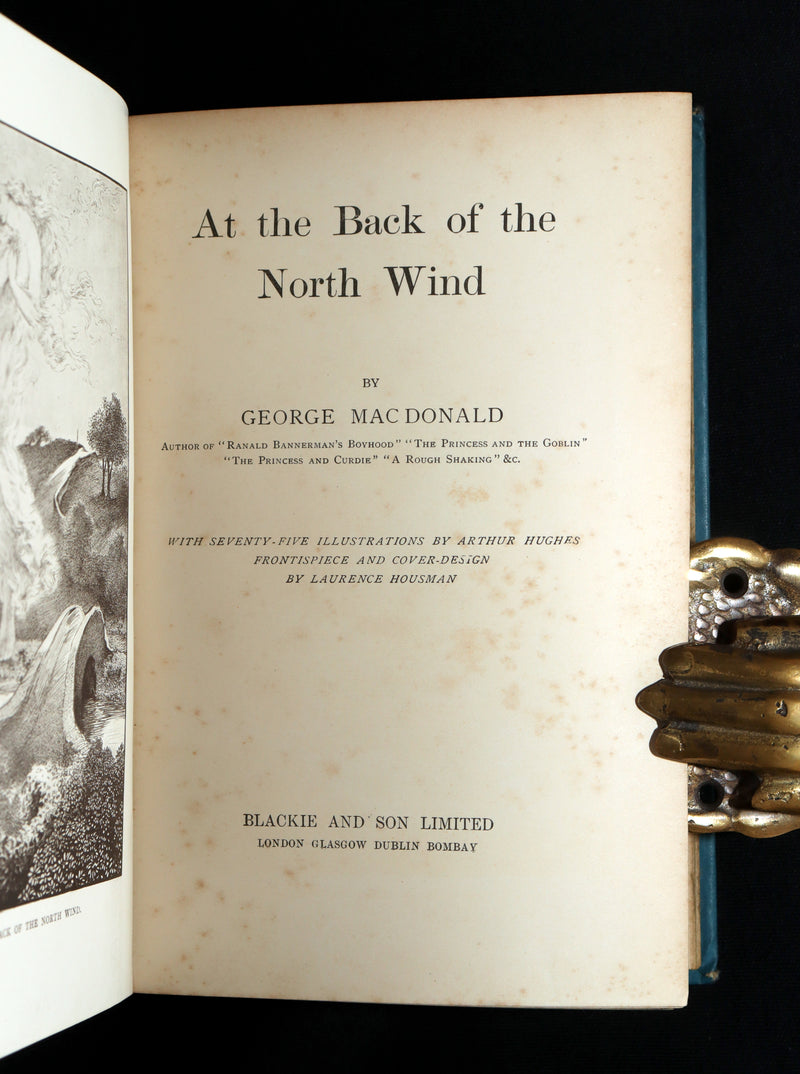 1900 Rare Book - At the Back of the North Wind by George MacDonald illustrated