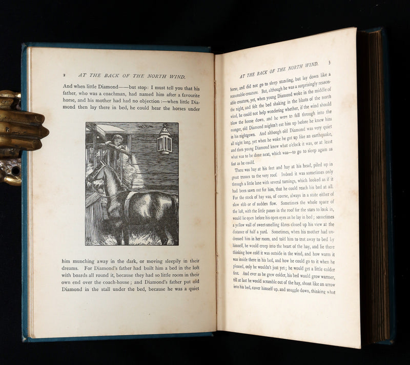 1900 Rare Book - At the Back of the North Wind by George MacDonald illustrated