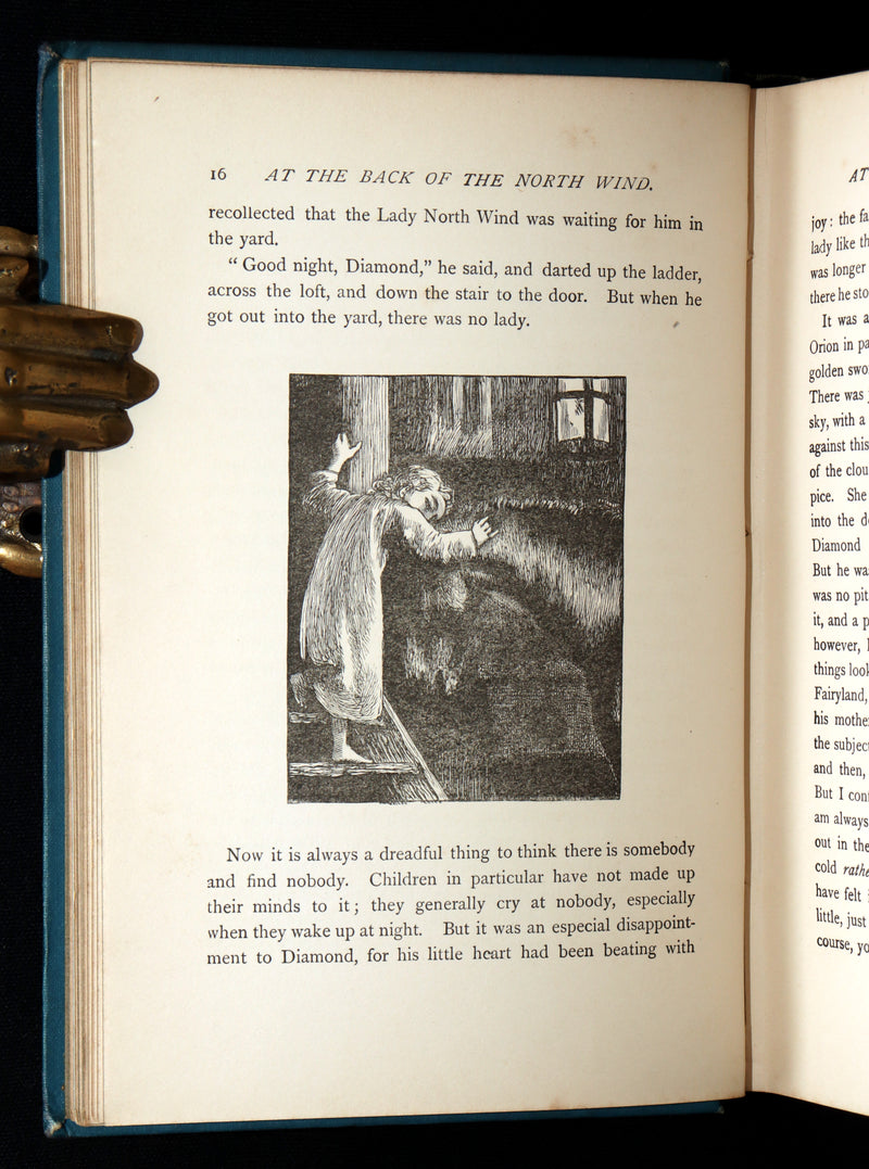 1900 Rare Book - At the Back of the North Wind by George MacDonald illustrated