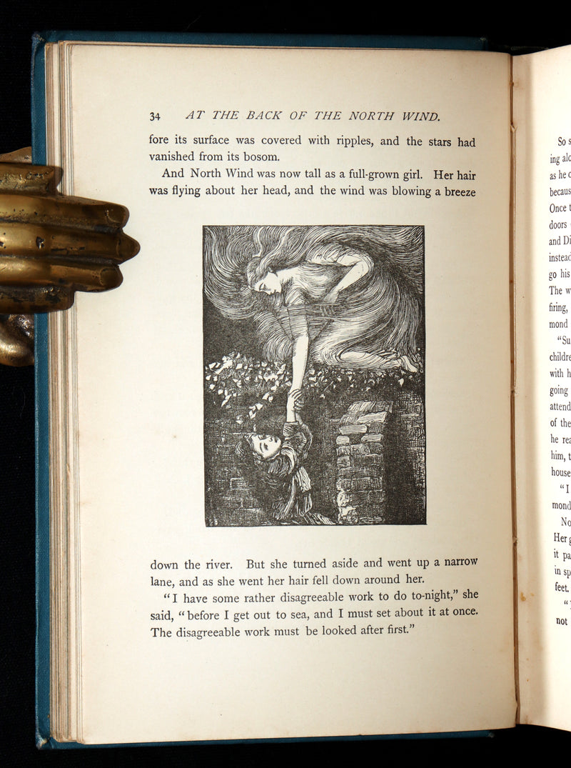 1900 Rare Book - At the Back of the North Wind by George MacDonald illustrated
