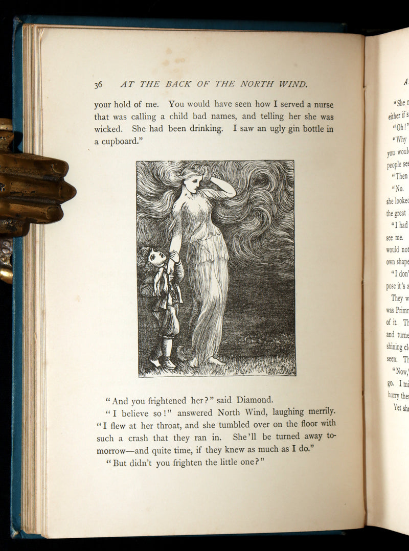 1900 Rare Book - At the Back of the North Wind by George MacDonald illustrated