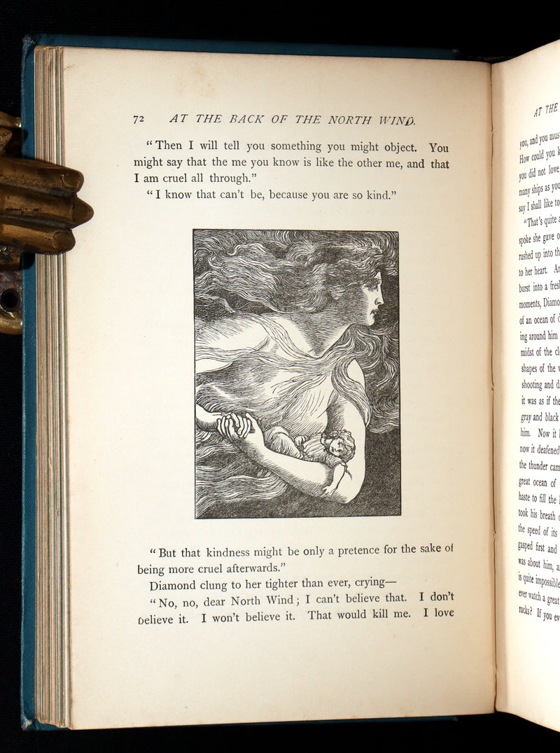 1900 Rare Book - At the Back of the North Wind by George MacDonald illustrated