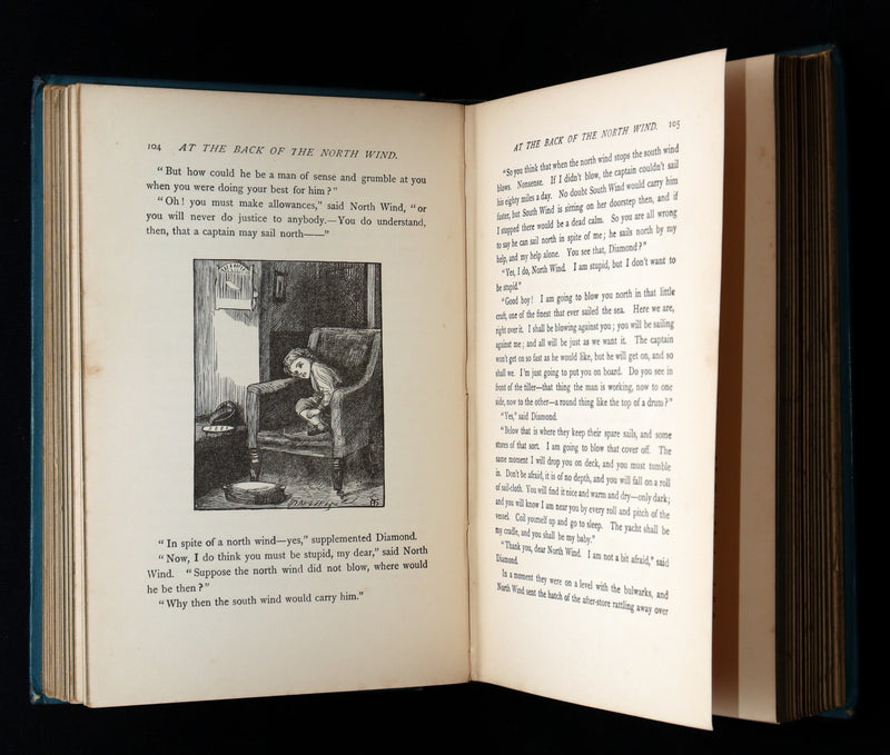 1900 Rare Book - At the Back of the North Wind by George MacDonald illustrated