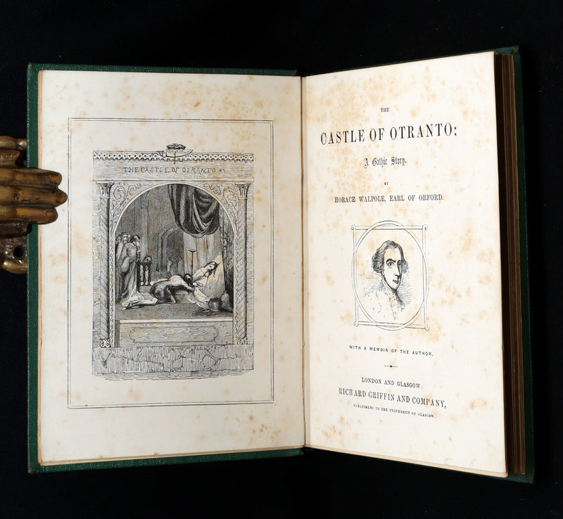 1850 Rare Gothic Book - The Castle of Otranto and The Enchanted Horse by Walpole