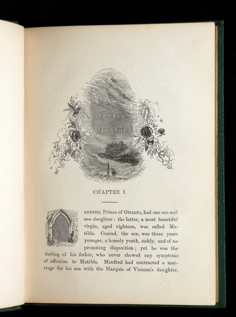 1850 Rare Gothic Book - The Castle of Otranto and The Enchanted Horse by Walpole