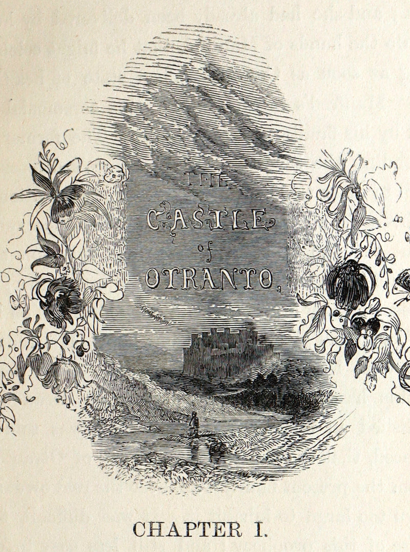 1850 Rare Gothic Book - The Castle of Otranto and The Enchanted Horse by Walpole