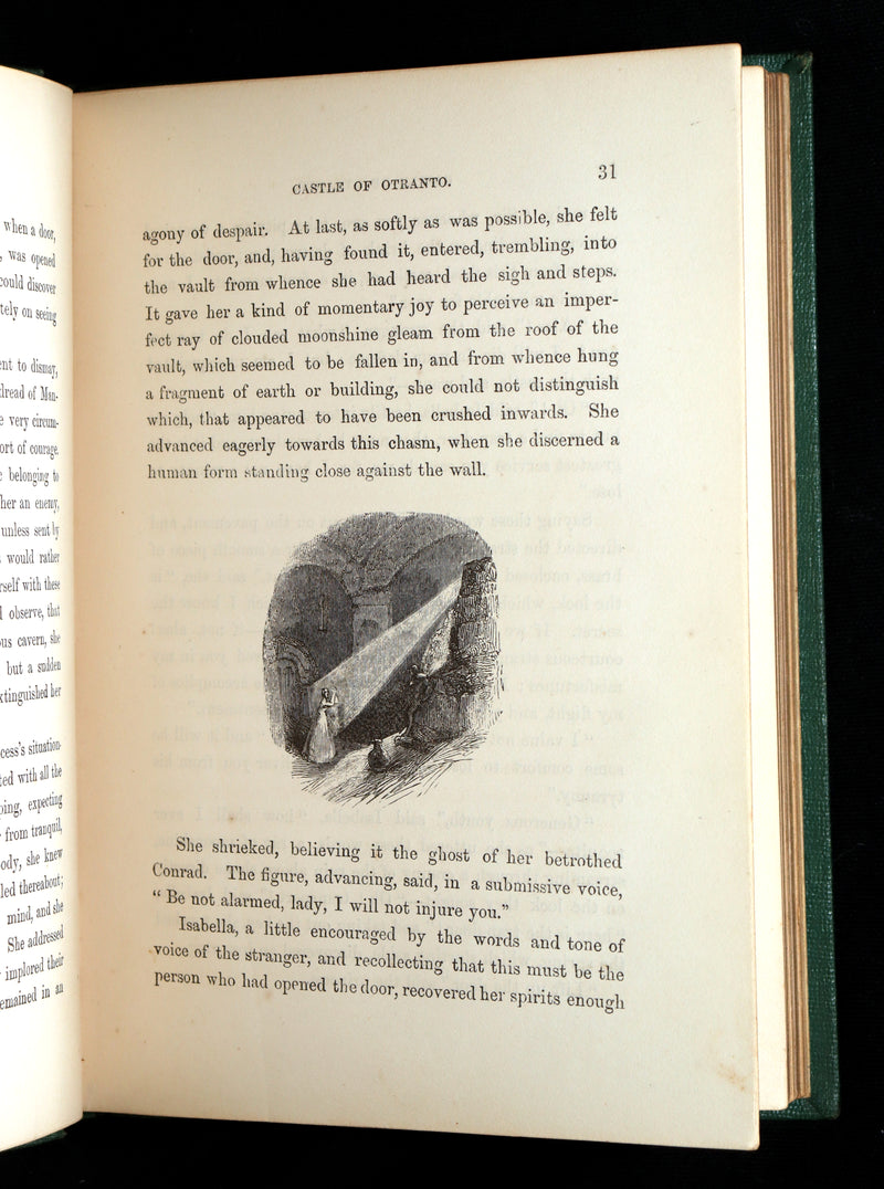 1850 Rare Gothic Book - The Castle of Otranto and The Enchanted Horse by Walpole