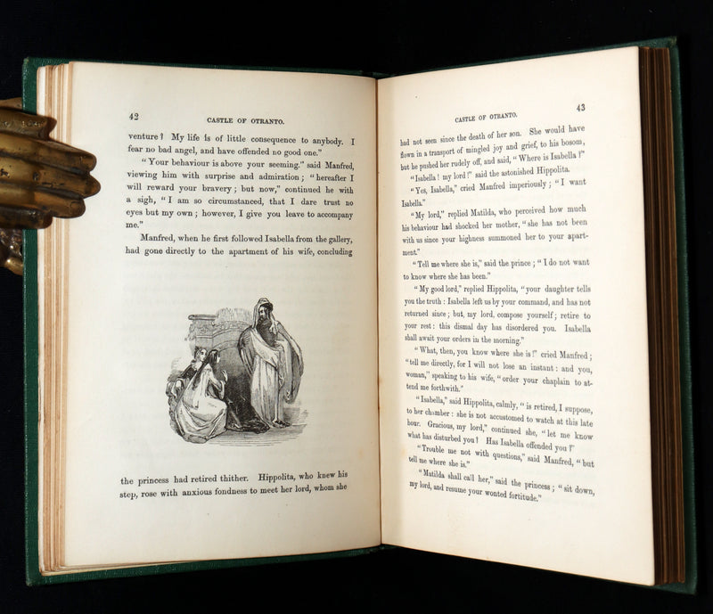 1850 Rare Gothic Book - The Castle of Otranto and The Enchanted Horse by Walpole