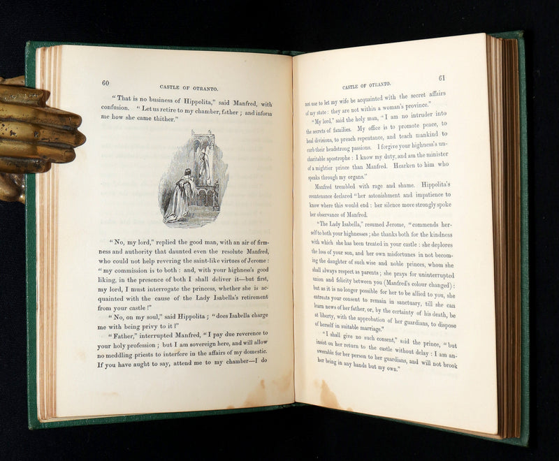 1850 Rare Gothic Book - The Castle of Otranto and The Enchanted Horse by Walpole