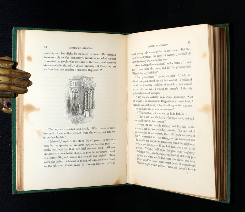 1850 Rare Gothic Book - The Castle of Otranto and The Enchanted Horse by Walpole