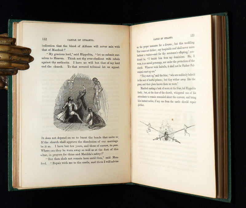 1850 Rare Gothic Book - The Castle of Otranto and The Enchanted Horse by Walpole