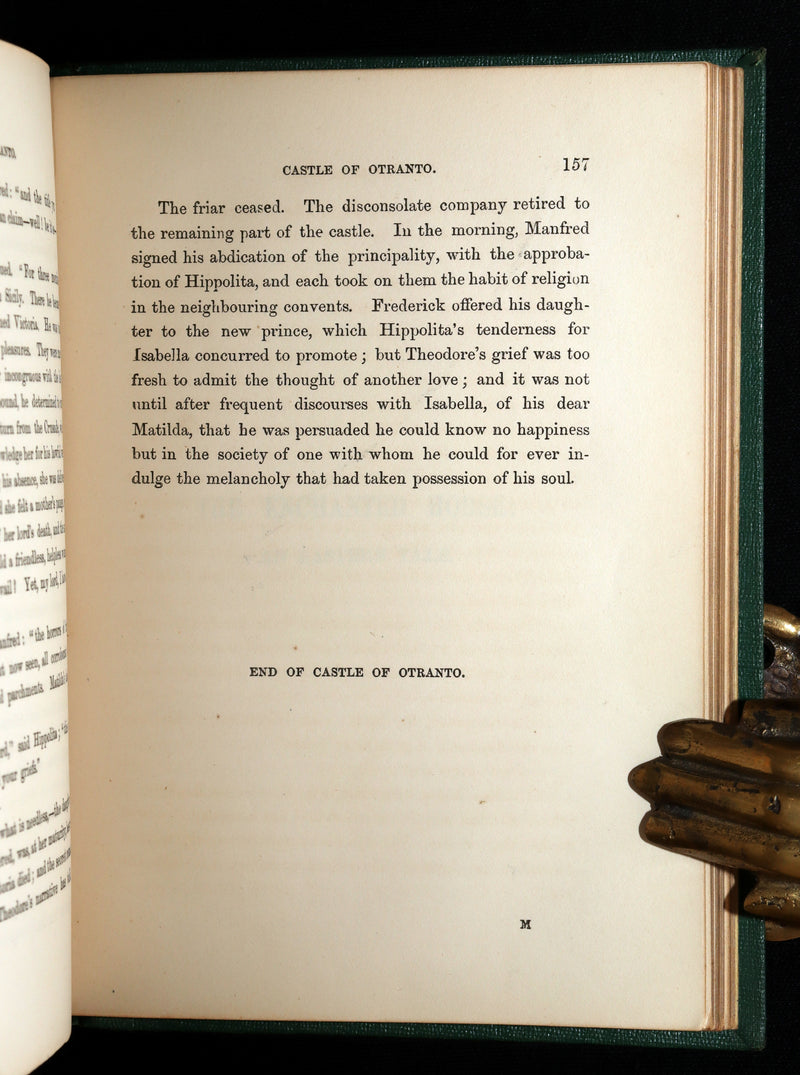 1850 Rare Gothic Book - The Castle of Otranto and The Enchanted Horse by Walpole