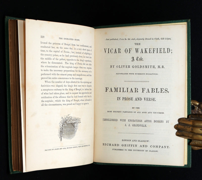 1850 Rare Gothic Book - The Castle of Otranto and The Enchanted Horse by Walpole