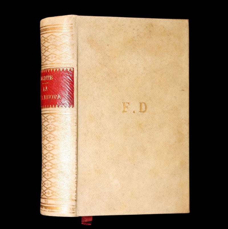1863 Rare Italian Vellum Book - La Vita Nuova di Dante Allighieri, The New Life