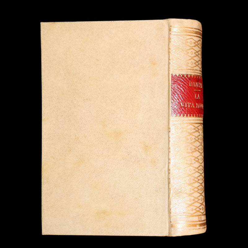 1863 Rare Italian Vellum Book - La Vita Nuova di Dante Allighieri, The New Life