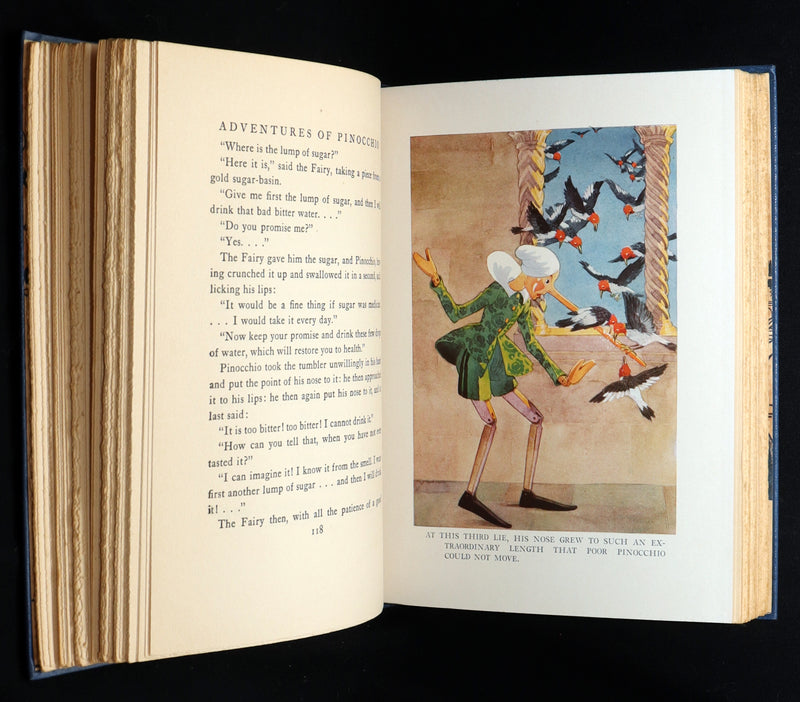 1932 Rare Book - Pinocchio by C. Collodi illustrated by Maud and Miska Petersham