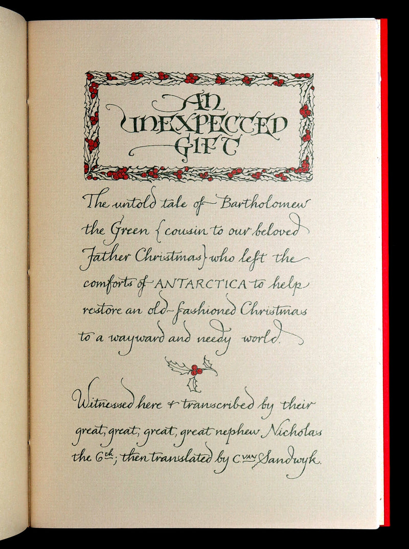 2013 Rare 1stED - An Unexpected Gift, A Christmas Tale by Charles van Sandwyk.