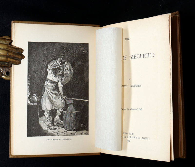 1882 Rare First Edition - The Story of Siegfried illustrated by Howard Pyle