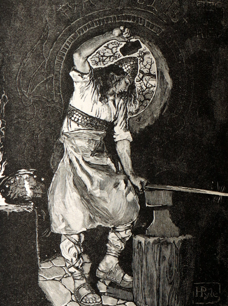 1882 Rare First Edition - The Story of Siegfried illustrated by Howard Pyle