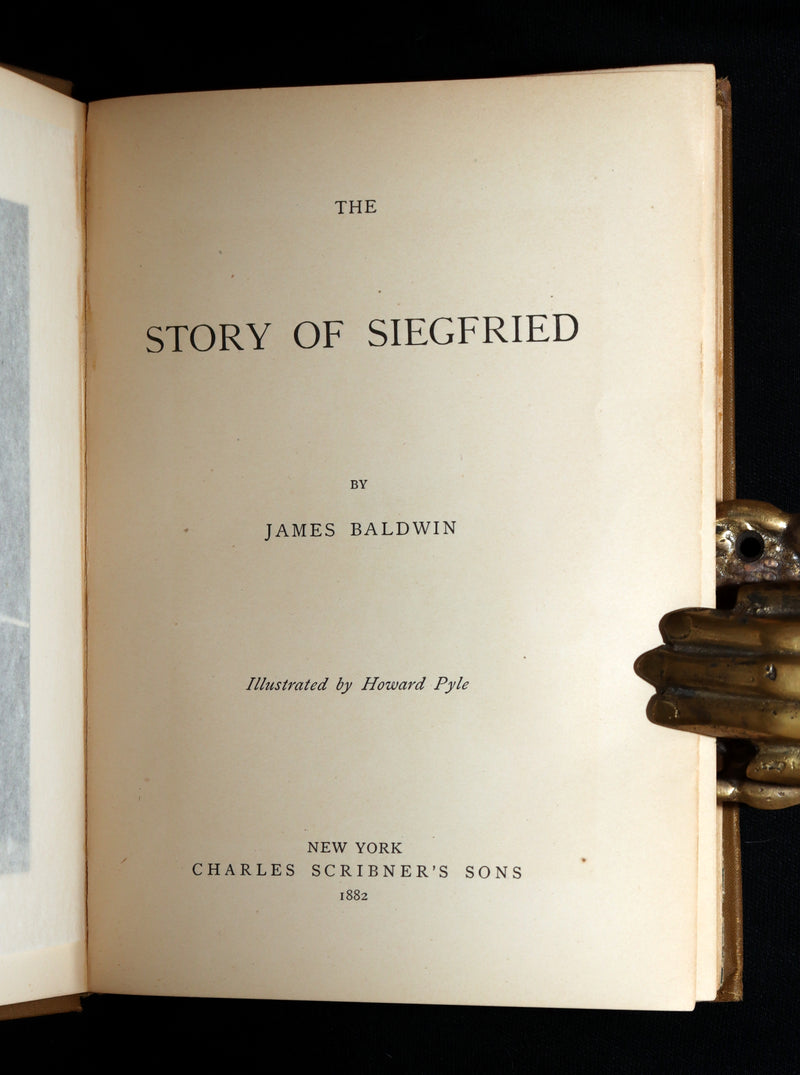 1882 Rare First Edition - The Story of Siegfried illustrated by Howard Pyle