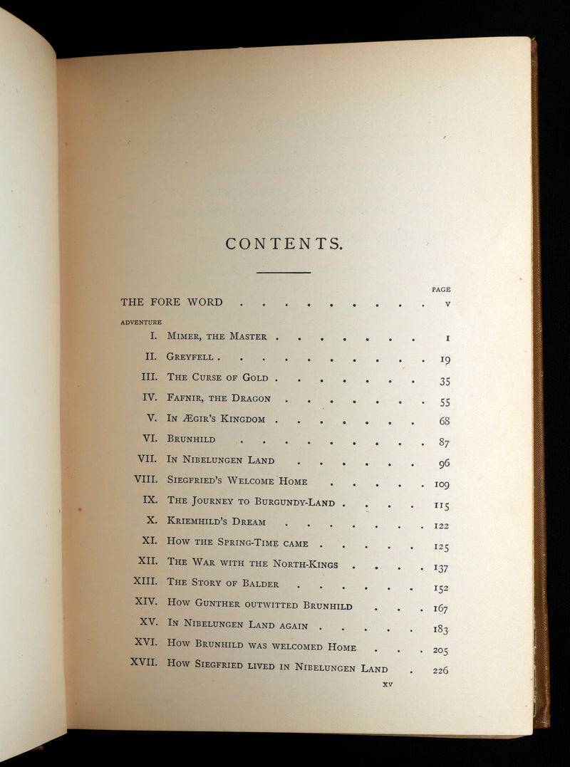 1882 Rare First Edition - The Story of Siegfried illustrated by Howard Pyle