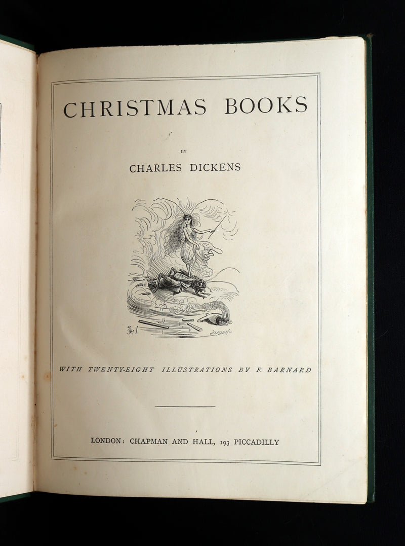 1876 Rare Book - Christmas Books (A Christmas Carol, etc.) by Charles Dickens