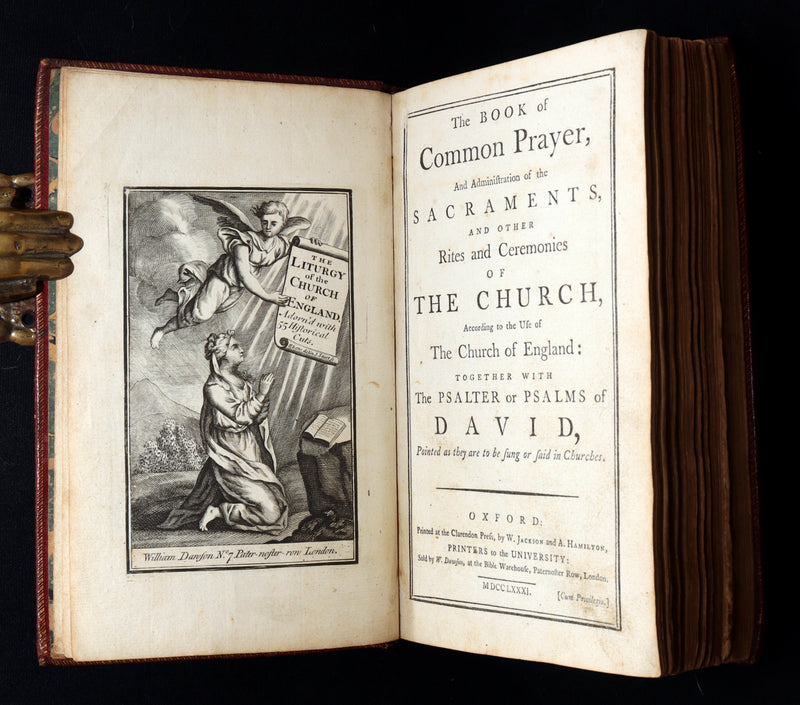 1781 Rare Book - The Book of Common Prayer, The Whole Book of Psalms Illustrated