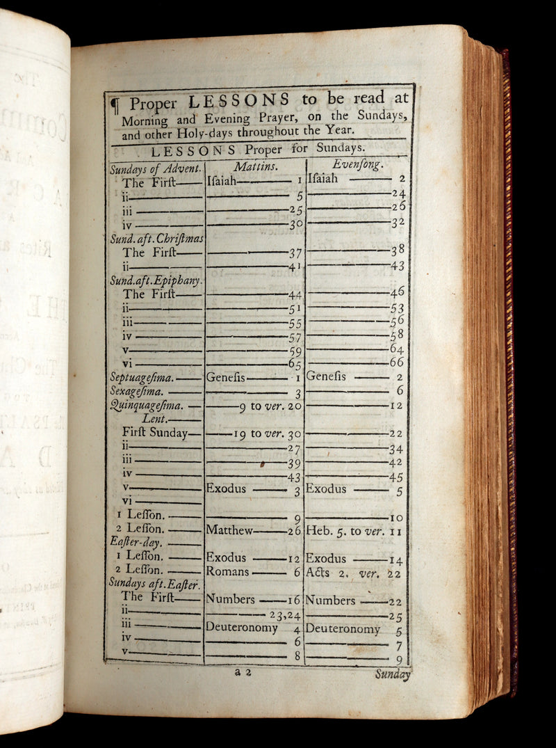 1781 Rare Book - The Book of Common Prayer, The Whole Book of Psalms Illustrated