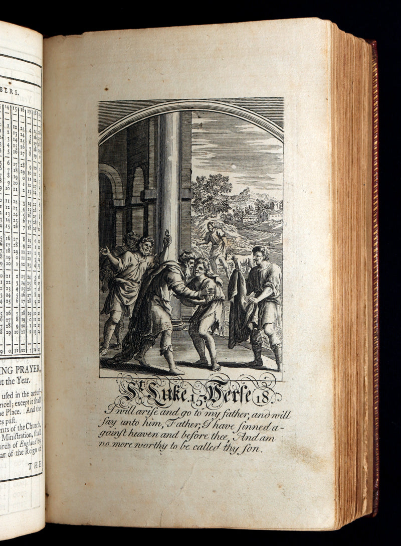 1781 Rare Book - The Book of Common Prayer, The Whole Book of Psalms Illustrated