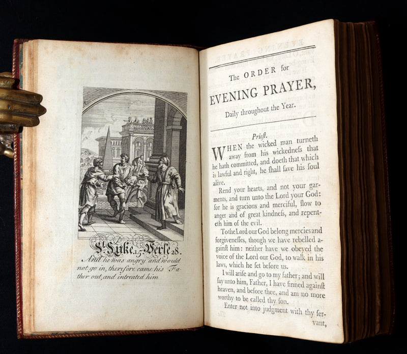 1781 Rare Book - The Book of Common Prayer, The Whole Book of Psalms Illustrated