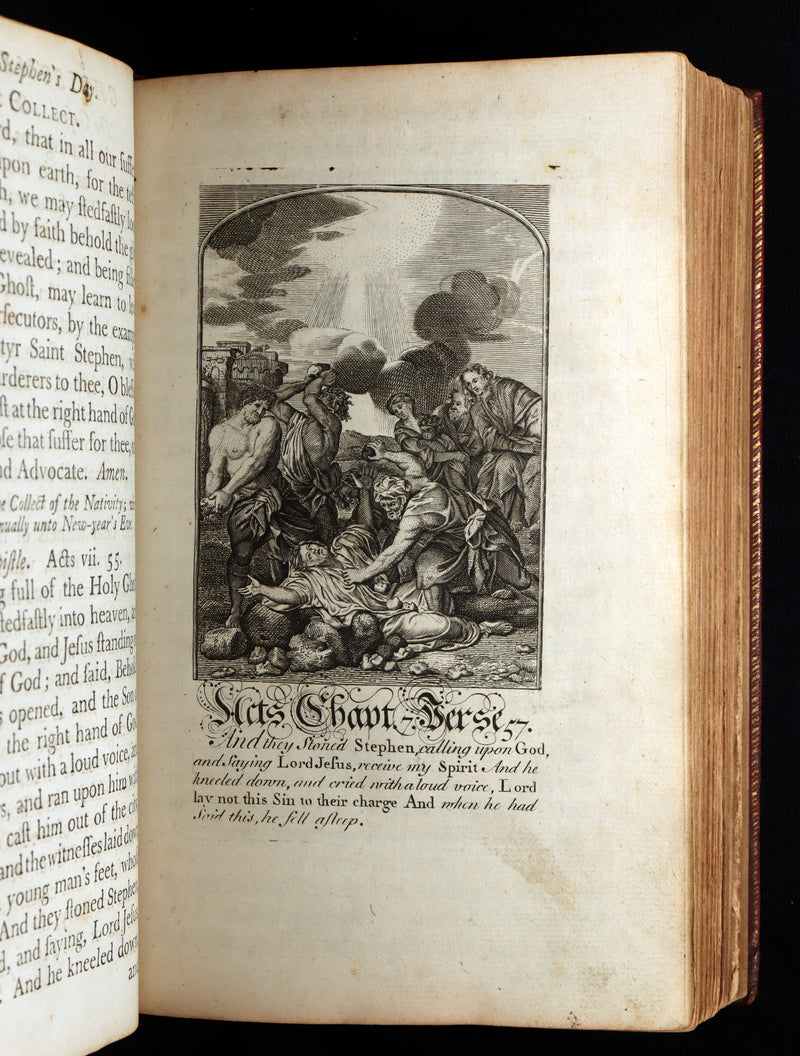 1781 Rare Book - The Book of Common Prayer, The Whole Book of Psalms Illustrated