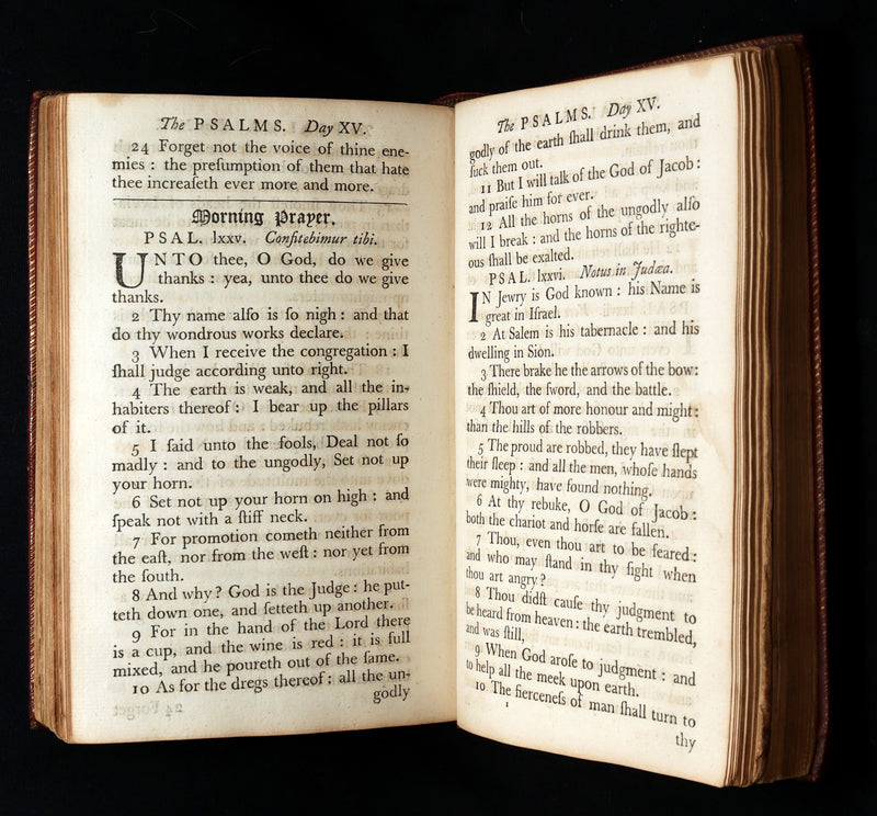 1781 Rare Book - The Book of Common Prayer, The Whole Book of Psalms Illustrated